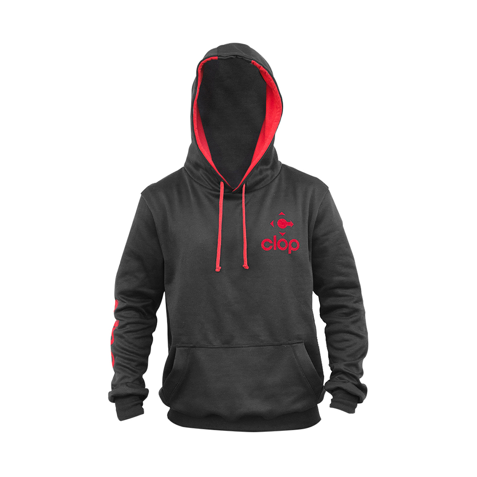 Clop Hoodie Logo Black Red