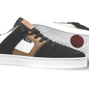 Clop Bag Black Leather White