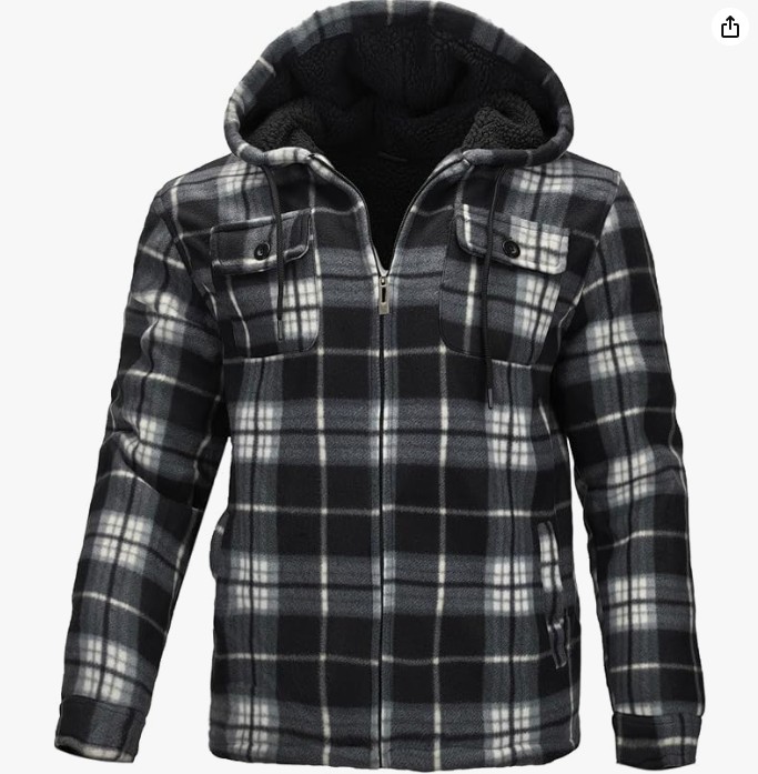 Unbowirtu Jacket Zip Up Sherpa Fleece Lined